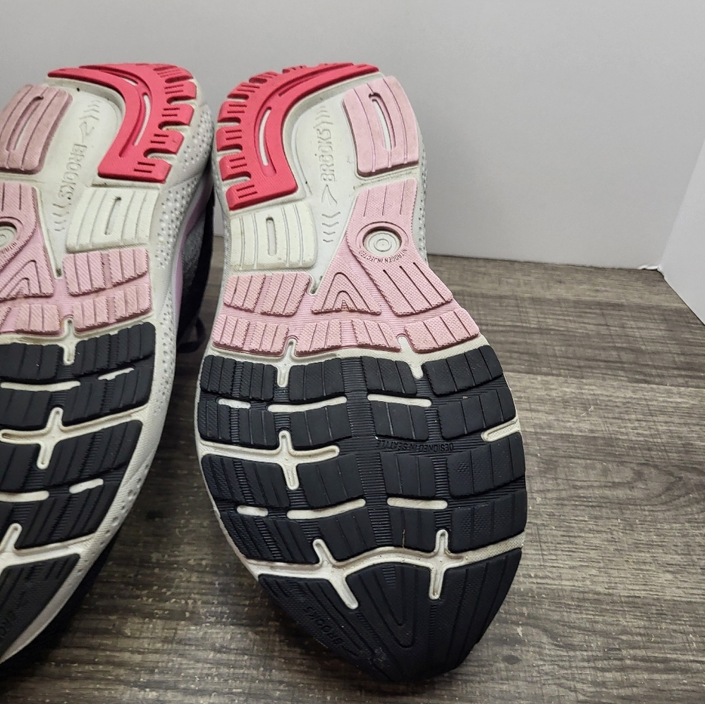 Brooks Ghost 16 Running Shoes Women Size 10 Black Pink Comfort Low Sneakers - Picture 8 of 10